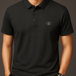 Jackard Cotton T-shirt - Black