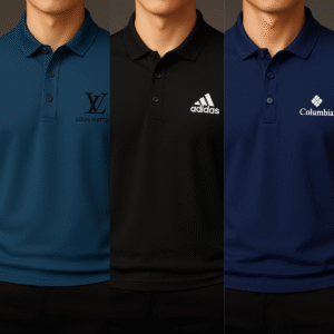China Polo T-shirt - Navy Blue+Black+Sea Green