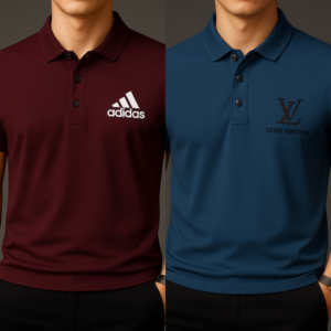 China Polo T-shirt - Maroon+Sea Green